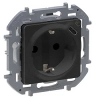 Розетки с USB зарядкой 1500mA антрацит Inspiria 673773
