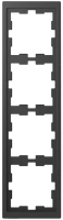 Рамка 4-постовая Merten D-Life Schneider Electric антрацит MTN4040-6534