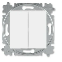 Выключатель 2-клав. ABB Levit белый 2CHH590545A6003