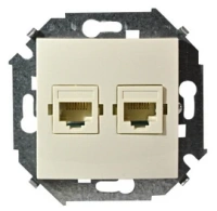 Розетка компьютерная двойная Simon 15 1591593-031