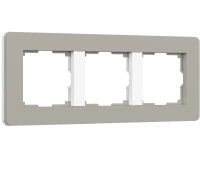 Рамка 3-постовая Werkel Split дымчатый-белый, soft-touch W0033067