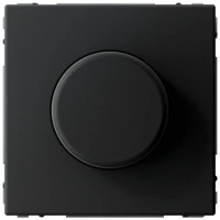 Светорегулятор (диммер) поворотно-нажимной Systeme Electric ArtGallery, LED, RC, 400Вт, карбон  GAL001023