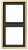 Рамка двухместная цвет классическая латунь Jung LS990 ME2982C