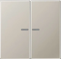 Выключатель двухклавишный с подсветкой Jung LS990 505U5+ES2995KO5
