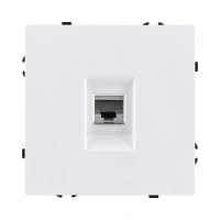 Розетка телефонная RJ11, белый бархат Brionilux серия Z (ZG019WH)