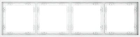 Рамка пластиковая на 4 поста Voltum S70 белый матовый Soft touch (VLS100402)