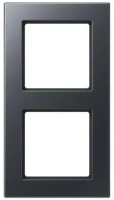 Рамка двухместная антрацит матовый A5582BFANM Jung A550