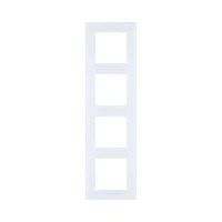 Рамка 4-постовая, стекло белый  Brionilux серия G (GGR4WH)
