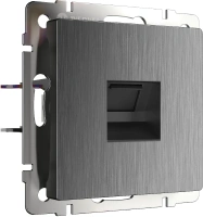 Розетка Ethernet RJ-45 графит рифленый Werkel Встраиваемые механизмы графит рифленый W1181004