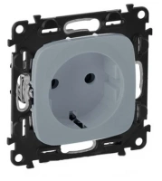Розетка силовая 2К+З 16А 250В винтовые зажимы Legrand Valena Allure 753025+755207