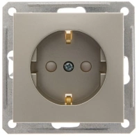 Розетка с заземлением со шторками 16А Systeme Electric (Schneider Electric) W59, шампань RS16-152-4-86