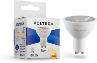 Лампа светодиодная диммируемая GU10 Lens 6W 2700K Voltega Simple 7250