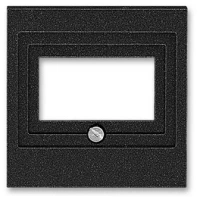 Накладка для розеток USB - HDMI - VGA ABB Levit антрацит - дымчатый чёрный 2CHH290040A4063