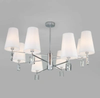Классическая люстра с абажурами Eurosvet 60137/8 хром