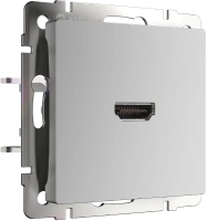 Розетка HDMI серебряный Werkel Встраиваемые механизмы серебряные WL06-60-11