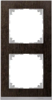 Рамка 2-постовая Schneider Electric M-Pure Merten Systeme M, венге/алюминий MTN4020-3671