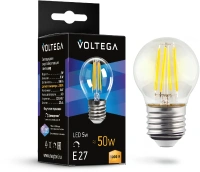Светодиодная лампа 5W 3000K E27 DIM Voltega Crystal Globe 7202