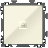 Розетка телефон CGSS цв. бежевый PL-W201T-BGG