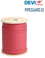 Саморегулирующийся кабель Devi Pipeguard 25 красный - 1 м (98300868)