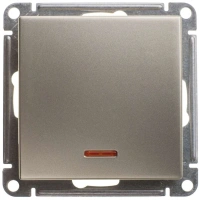 Переключатель 1-клавишный с подсветкой Systeme Electric (Schneider Electric) W59, шампань VS610-157-4-86