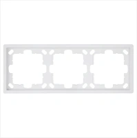 Рамка серия FD 3-постовая, цвет Белый матовый (soft touch) Jasmart FD1003PWM