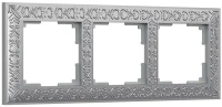 Рамка 3 местная матовая хром металл Antik Werkel W0031522