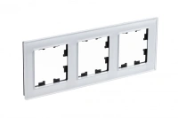 Рамка 3-постовая Systeme Electric AtlasDesign Nature, стекло БЕЛЫЙ ATN320103
