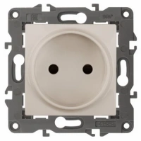 Розетка 220v б/з бежевая ЭРА Элеганс 14-2105-02