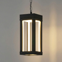 Уличный подвесной светильник Frame 3000K чёрный Elektrostandard 1528 TECHNO LED черный