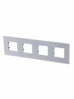 4 постовая рамка белое стекло ABB Zenit 2CLA227400N3001