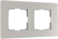 Рамка из стекла на 2 пост Werkel Senso дымчатый soft-touch W0023117