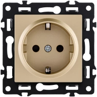 Розетка штепсельная SCHUKO 16A/250 В, золотой Kollinger Asthetik AS-014GD