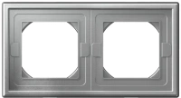 Рамка 2-поставая IP44 универсальная Systeme Electric ArtGallery, алюминий  GAL440302