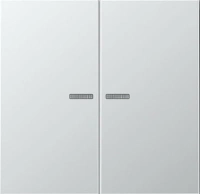Выключатель двухклавишный с подсветкой Jung LS990 505U5+AL2995KO5