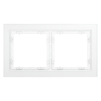 Рамка стеклянная 2-поставая Voltum S70 белый матовый VLS110202
