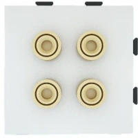 Розетка аудио Hi- End CGSS цв. белый PL-W201A-WCG