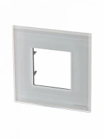 1 постовая рамка белое стекло ABB Zenit 2CLA227100N3001