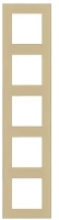 Рамка 5-постовая, стекло золотой  Brionilux серия G Glass (GGR5GD)