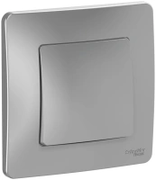 Одноклавишный переключатель скрытой установки 10А 250В Systeme Electric Blanca BLNVS010603, Алюминий