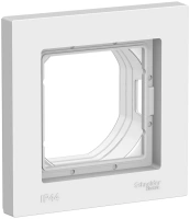 Рамка 1-постовая Systeme Electric AtlasDesign AQUA IP44, БЕЛЫЙ ATN440101