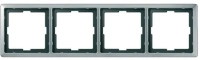 Четырехместная рамка стальной Artec Merten MTN481446 Schneider Electric