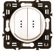 Выключатель 2 клавишный с подсв. 10АХ Legrand Celiane 67002х2 | 67684х2 | 66211 | 80251