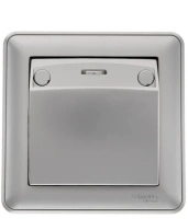 Карточный выключатель без задержки отключения Systeme Electric (Schneider Electric) W59, матовый хром VS616-051-58