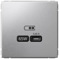 Высокоскоростная розетка USB тип-С Systeme Electric ArtGallery алюминий GAL000327