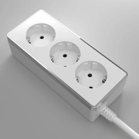 Удлинитель Gallant 3-х местный 3 м белый/хром Werkel Удлинители Gallant белые W6523601