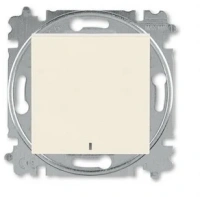 Выключатель 1-клав. + подс. ABB Levit слоновая кость - белый 2CHH590146A6017