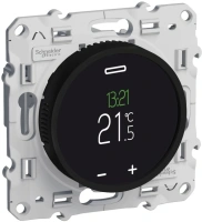 Программируемый термостат с сенсорным дисплеем Odace Schneider Electric черный S52R508