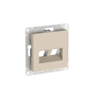 Накладка двойная Systeme Electric AtlasDesign для информационных функций типа Keystone, ПЕСОЧНЫЙ ATN001290