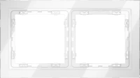 Рамка стеклянная на 2 поста Voltum S70 белый глянцевая (VLS110201)