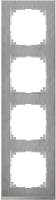 Рамка 4-постовая Schneider Electric M-Pure Merten Systeme M, нержавеющая сталь/алюминий MTN4040-3646